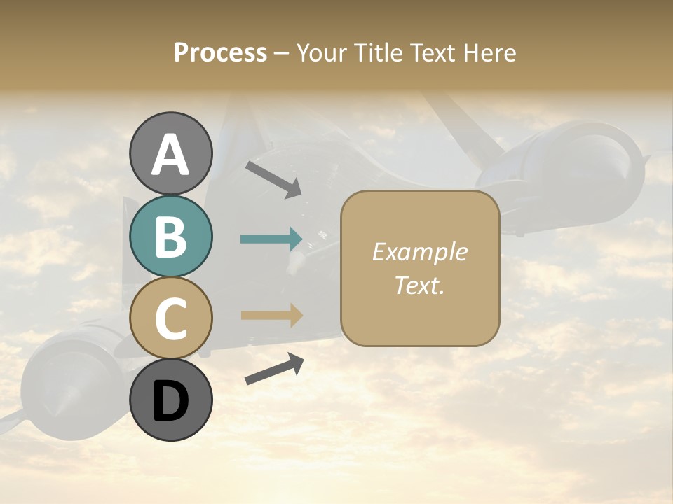 Lockhead A-12 Trainer, Taken At The California Science Center In Exposition Park, Los Angeles, Composited To A Sky Background. This Is A Variation On The Lockheed Sr-71 Blackbird. PowerPoint Template