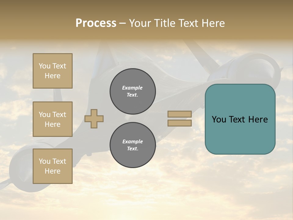 Lockhead A-12 Trainer, Taken At The California Science Center In Exposition Park, Los Angeles, Composited To A Sky Background. This Is A Variation On The Lockheed Sr-71 Blackbird. PowerPoint Template