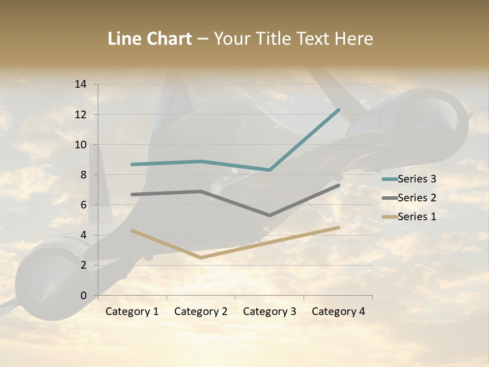 Lockhead A-12 Trainer, Taken At The California Science Center In Exposition Park, Los Angeles, Composited To A Sky Background. This Is A Variation On The Lockheed Sr-71 Blackbird. PowerPoint Template
