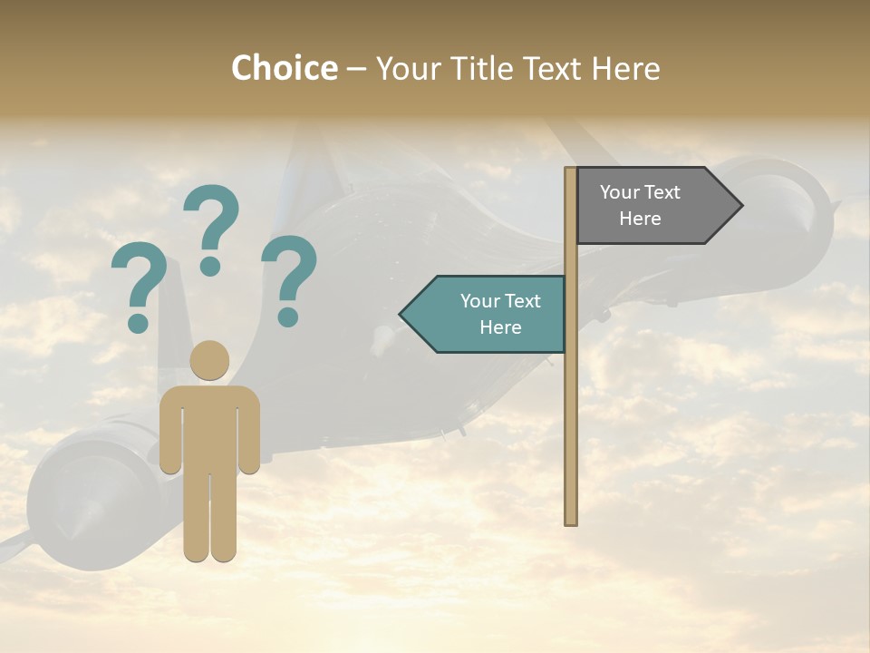 Lockhead A-12 Trainer, Taken At The California Science Center In Exposition Park, Los Angeles, Composited To A Sky Background. This Is A Variation On The Lockheed Sr-71 Blackbird. PowerPoint Template