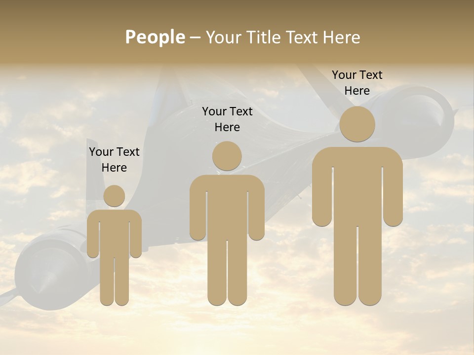 Lockhead A-12 Trainer, Taken At The California Science Center In Exposition Park, Los Angeles, Composited To A Sky Background. This Is A Variation On The Lockheed Sr-71 Blackbird. PowerPoint Template