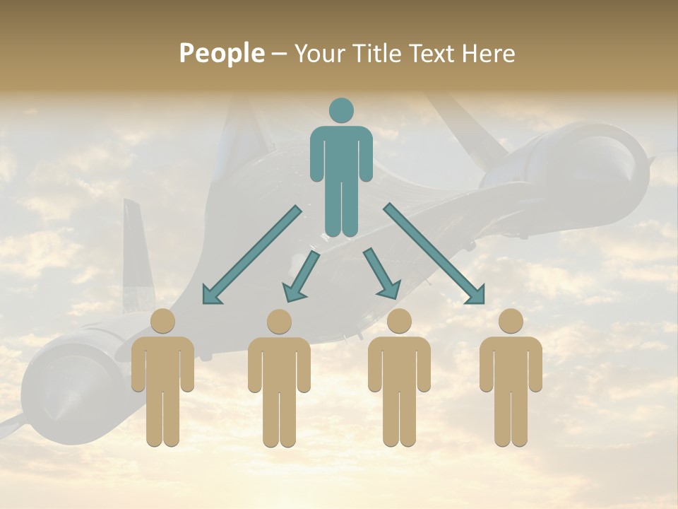 Lockhead A-12 Trainer, Taken At The California Science Center In Exposition Park, Los Angeles, Composited To A Sky Background. This Is A Variation On The Lockheed Sr-71 Blackbird. PowerPoint Template