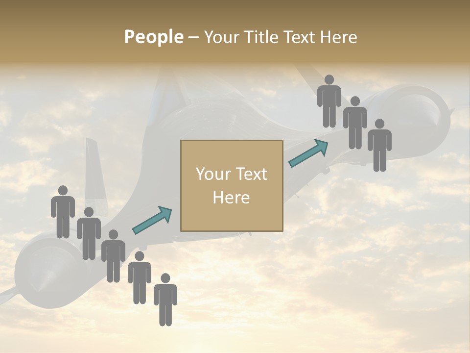 Lockhead A-12 Trainer, Taken At The California Science Center In Exposition Park, Los Angeles, Composited To A Sky Background. This Is A Variation On The Lockheed Sr-71 Blackbird. PowerPoint Template