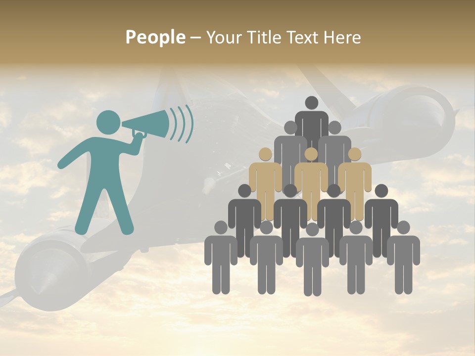 Lockhead A-12 Trainer, Taken At The California Science Center In Exposition Park, Los Angeles, Composited To A Sky Background. This Is A Variation On The Lockheed Sr-71 Blackbird. PowerPoint Template