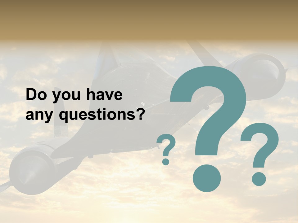 Lockhead A-12 Trainer, Taken At The California Science Center In Exposition Park, Los Angeles, Composited To A Sky Background. This Is A Variation On The Lockheed Sr-71 Blackbird. PowerPoint Template