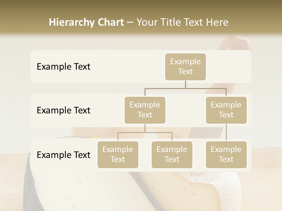 3 Kinds Of Cheese With A Cheese Knife PowerPoint Template