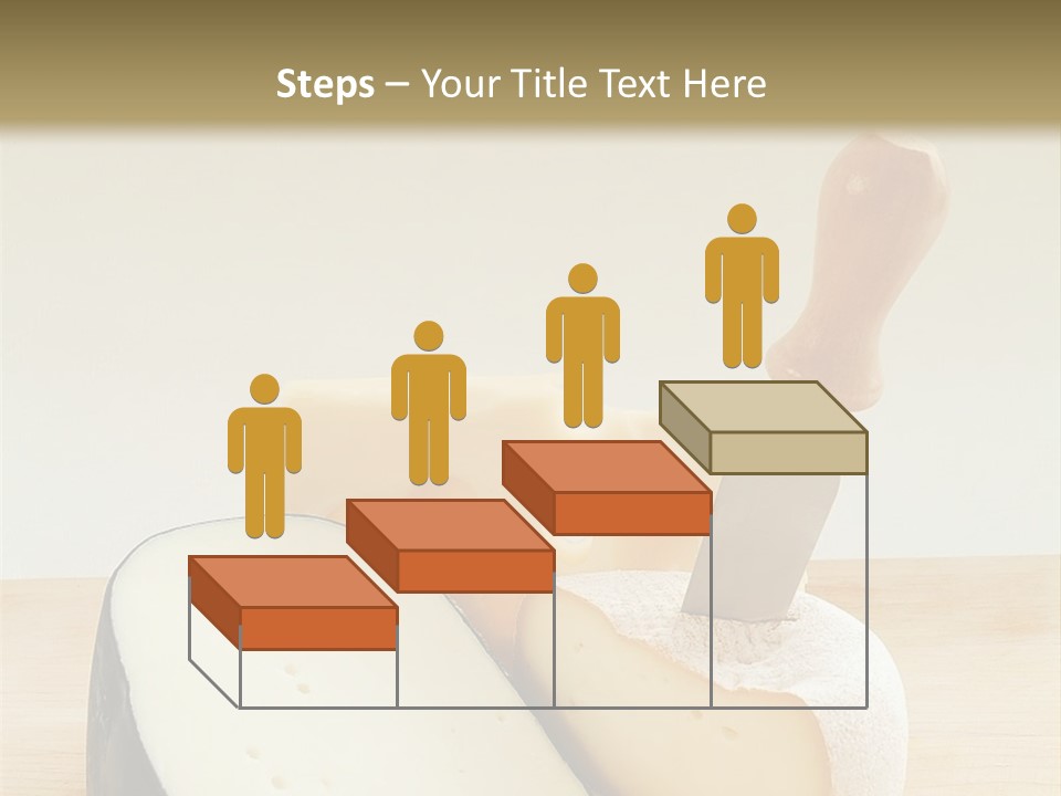 3 Kinds Of Cheese With A Cheese Knife PowerPoint Template