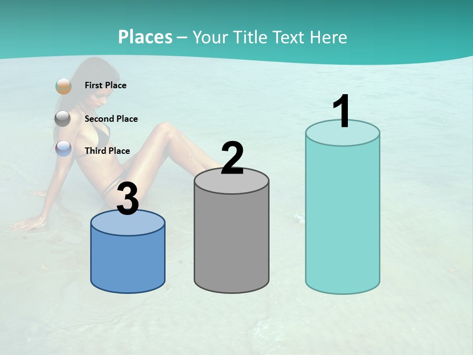 Girl At Water PowerPoint Template