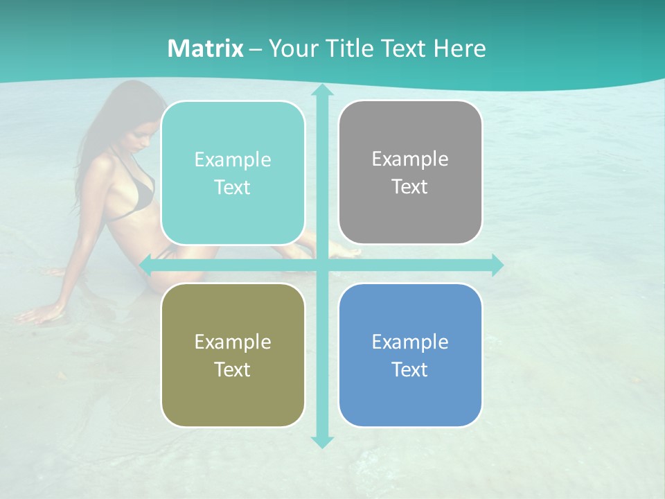 Girl At Water PowerPoint Template