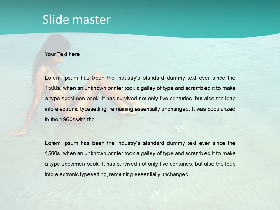 Girl At Water PowerPoint Template