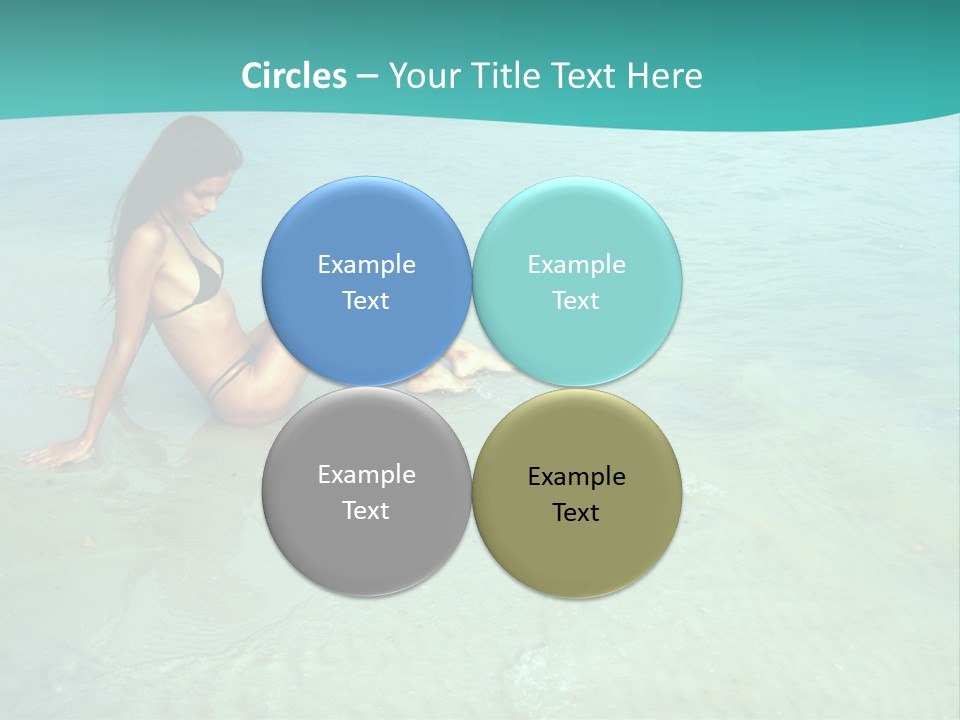 Girl At Water PowerPoint Template