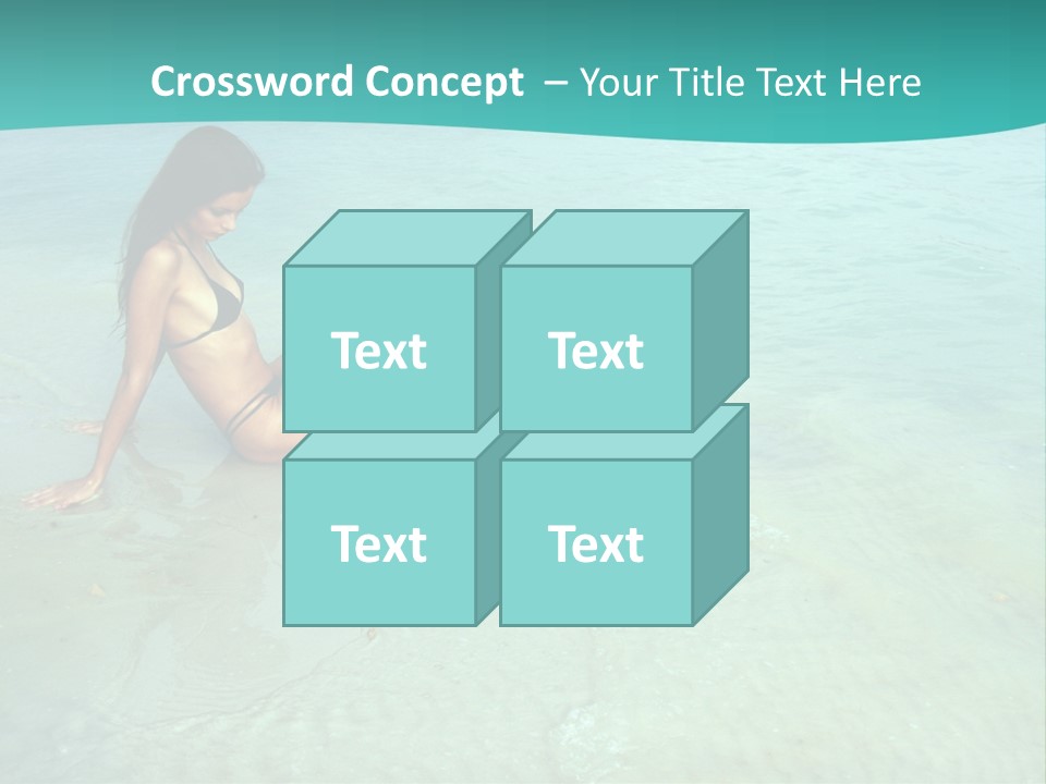 Girl At Water PowerPoint Template