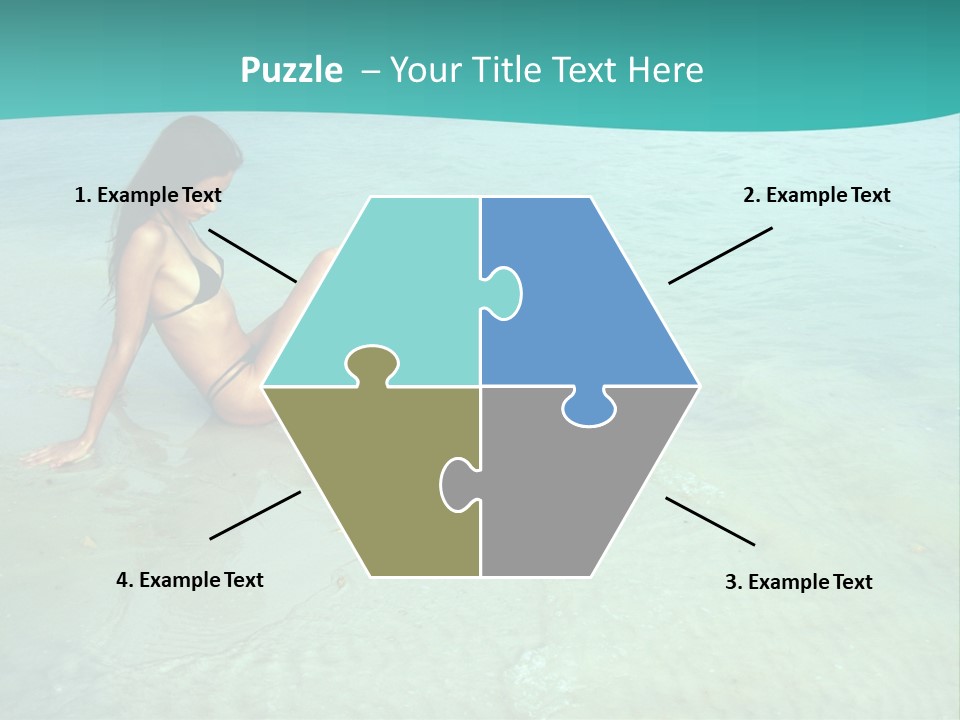 Girl At Water PowerPoint Template