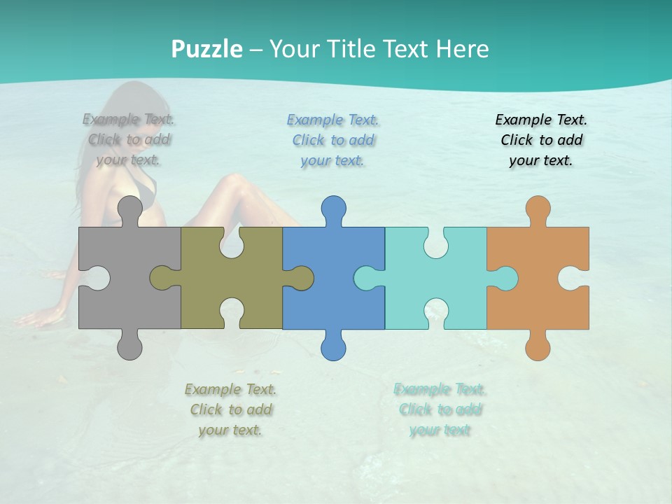 Girl At Water PowerPoint Template