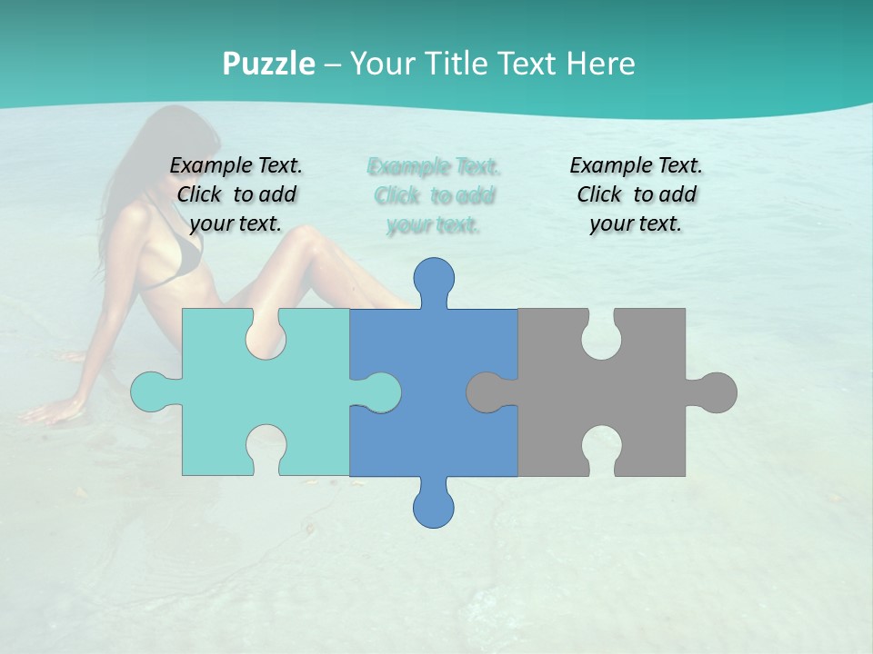 Girl At Water PowerPoint Template