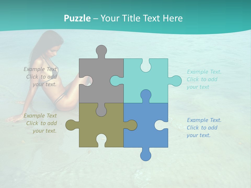 Girl At Water PowerPoint Template