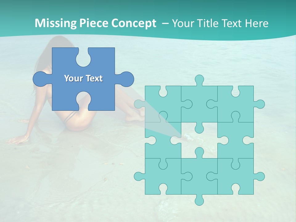 Girl At Water PowerPoint Template