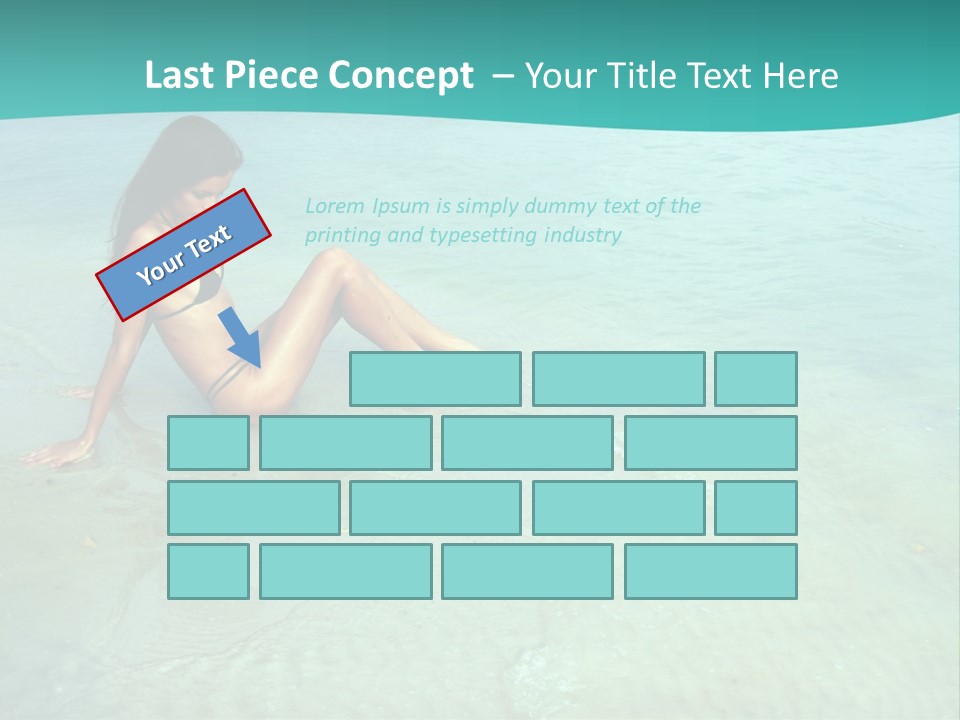 Girl At Water PowerPoint Template