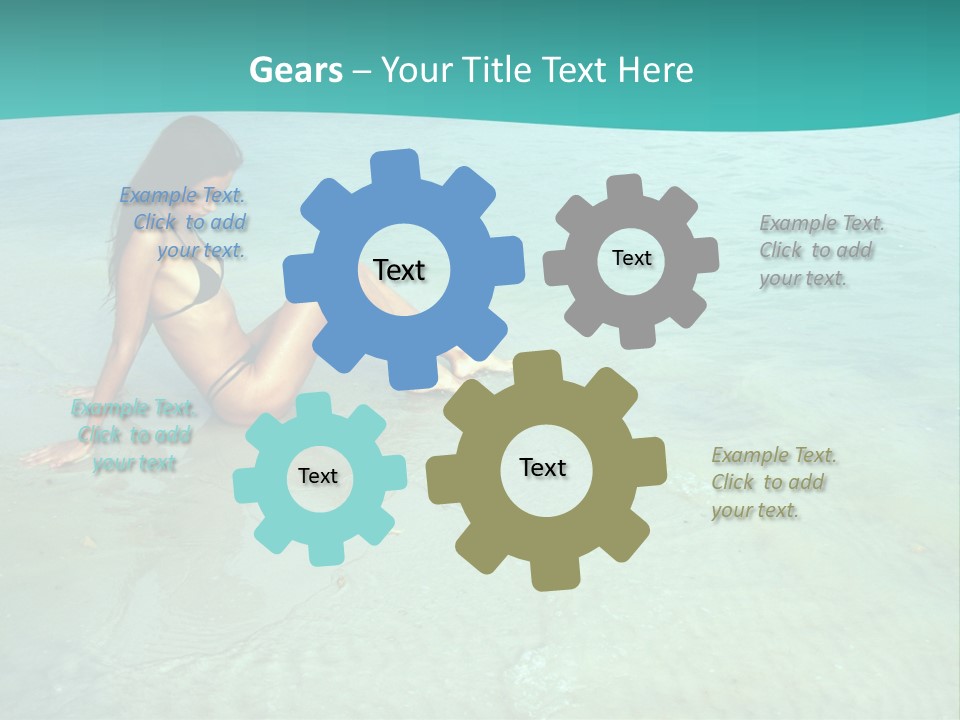 Girl At Water PowerPoint Template