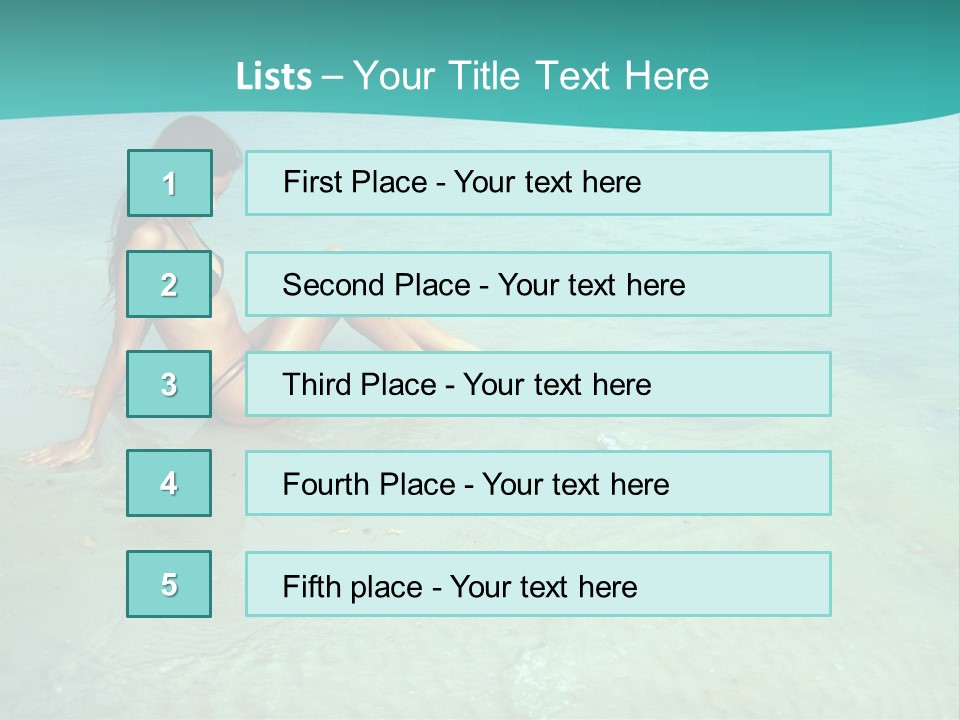 Girl At Water PowerPoint Template