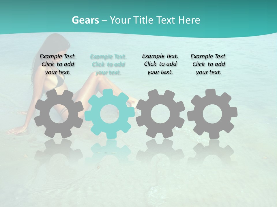 Girl At Water PowerPoint Template