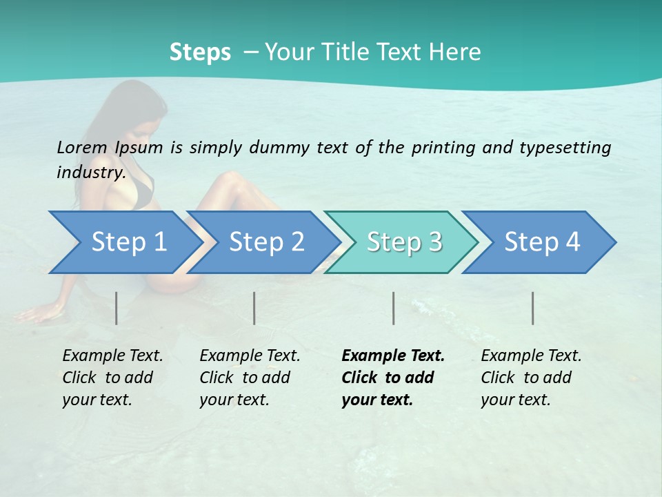 Girl At Water PowerPoint Template