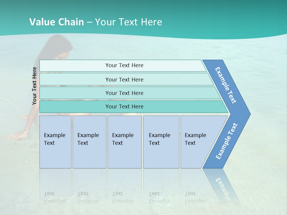 Girl At Water PowerPoint Template