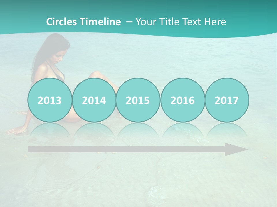 Girl At Water PowerPoint Template