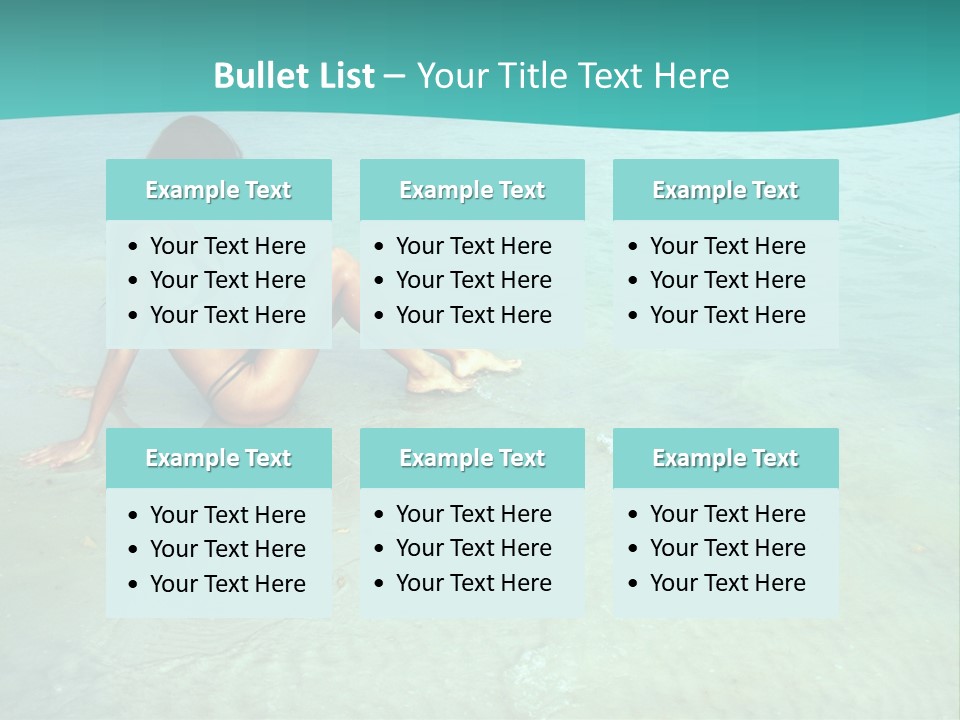 Girl At Water PowerPoint Template