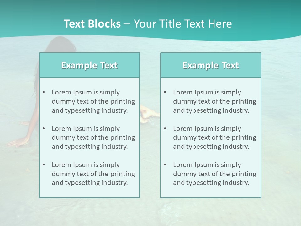 Girl At Water PowerPoint Template