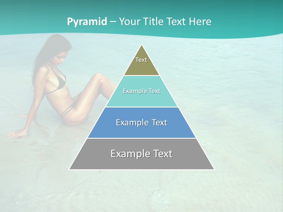 Girl At Water PowerPoint Template