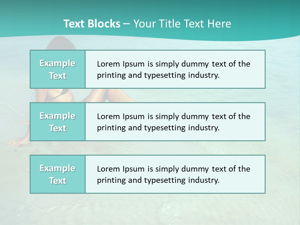 Girl At Water PowerPoint Template