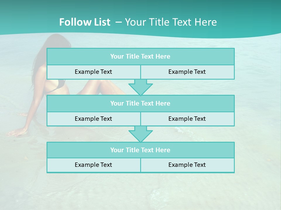 Girl At Water PowerPoint Template