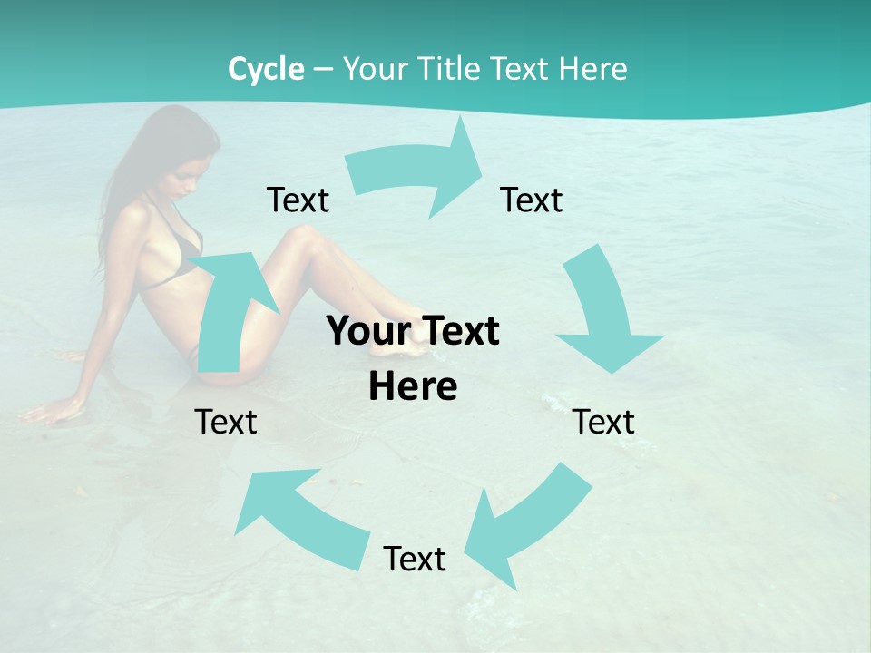 Girl At Water PowerPoint Template