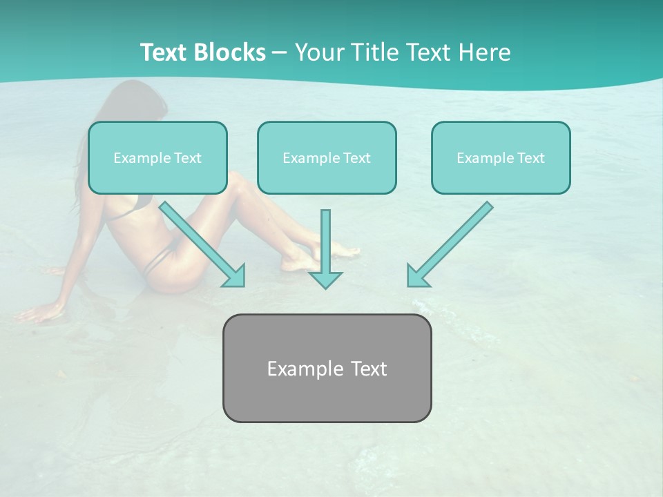 Girl At Water PowerPoint Template