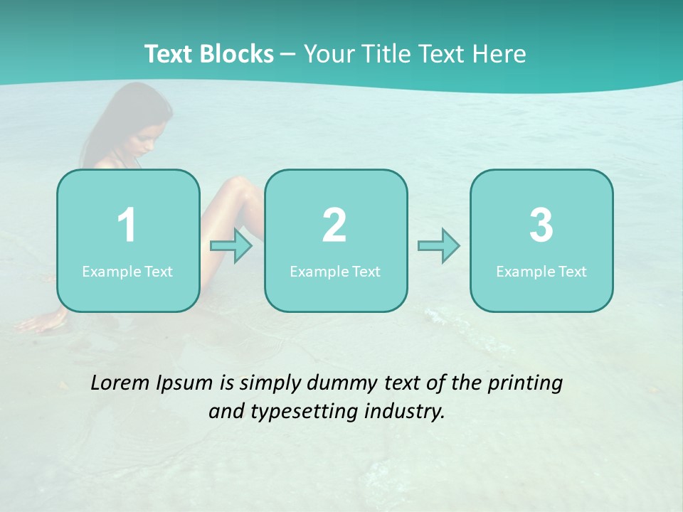 Girl At Water PowerPoint Template