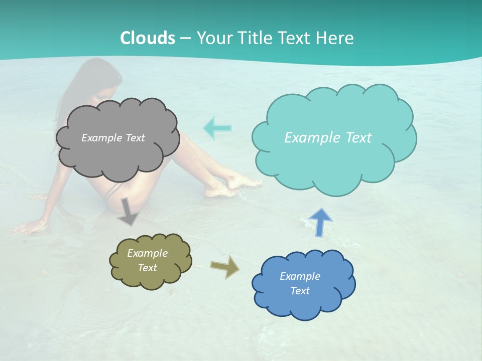 Girl At Water PowerPoint Template