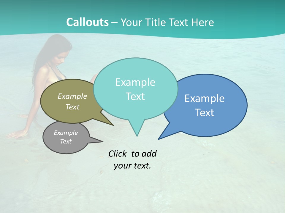 Girl At Water PowerPoint Template