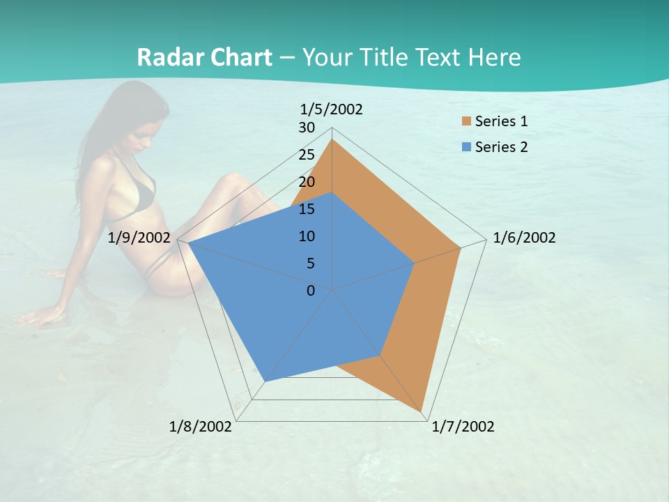 Girl At Water PowerPoint Template