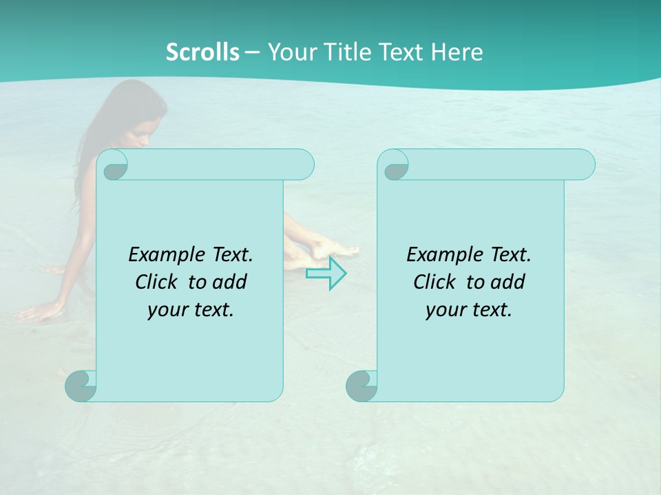 Girl At Water PowerPoint Template