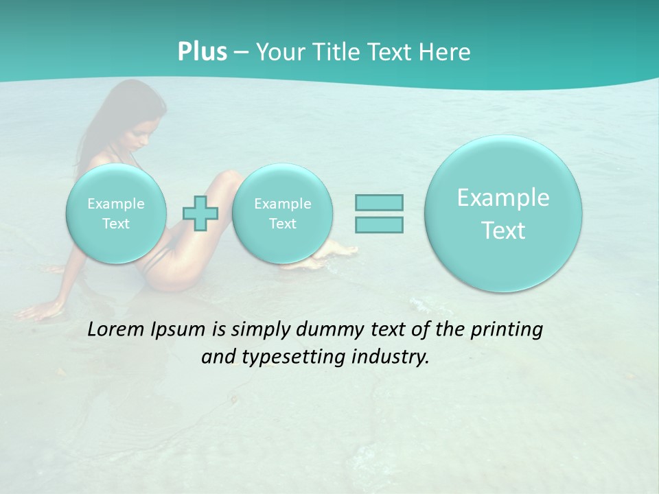 Girl At Water PowerPoint Template