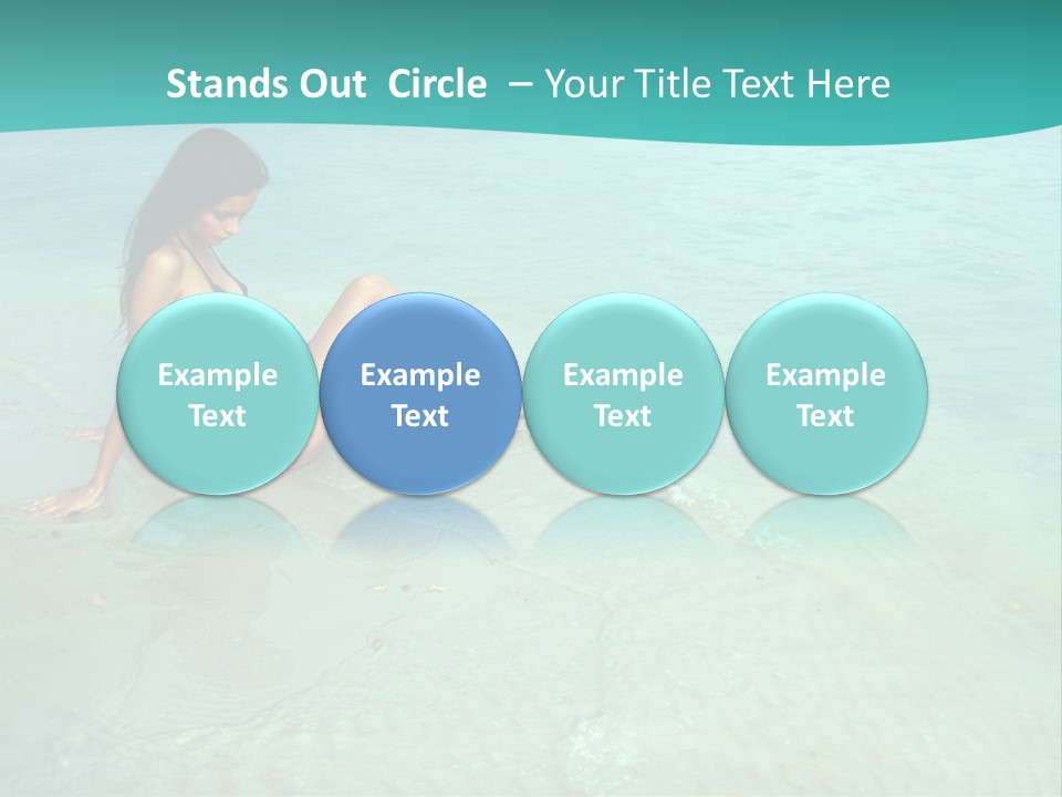 Girl At Water PowerPoint Template