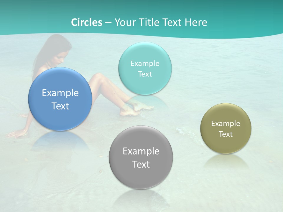 Girl At Water PowerPoint Template