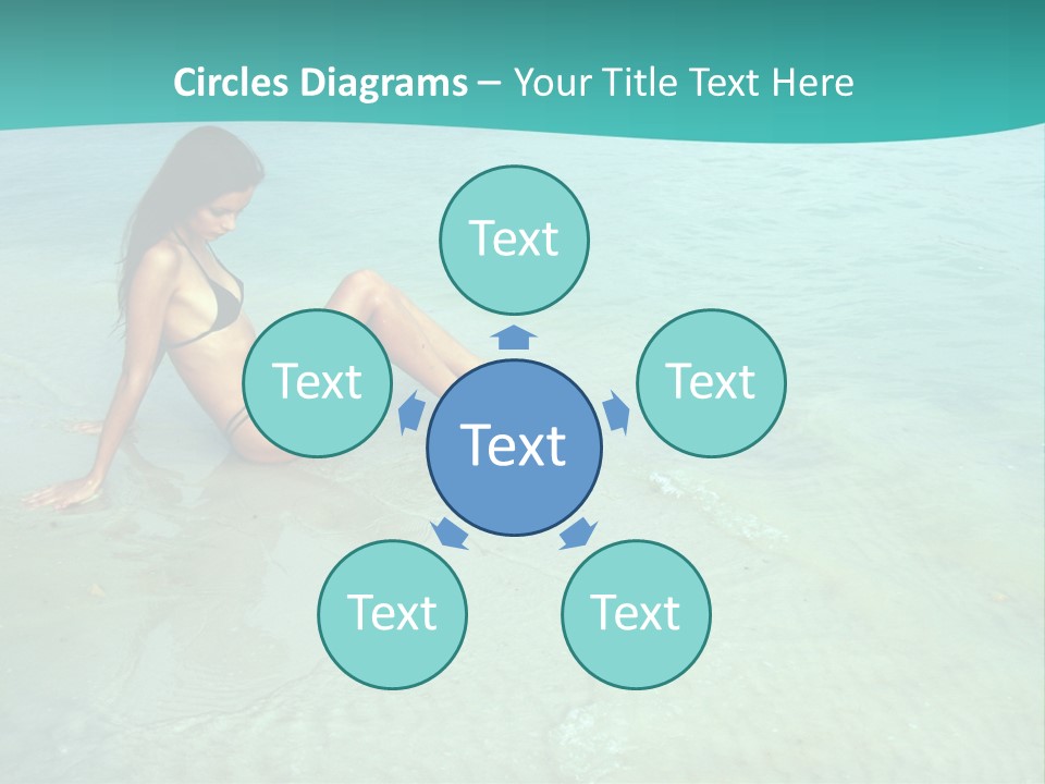 Girl At Water PowerPoint Template