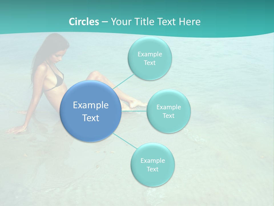 Girl At Water PowerPoint Template