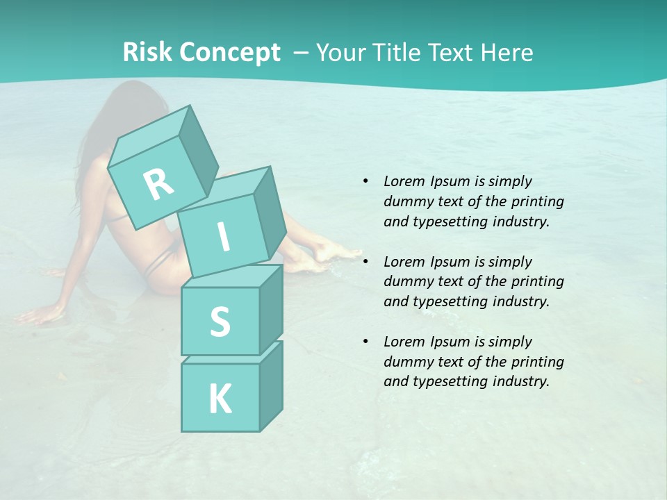 Girl At Water PowerPoint Template