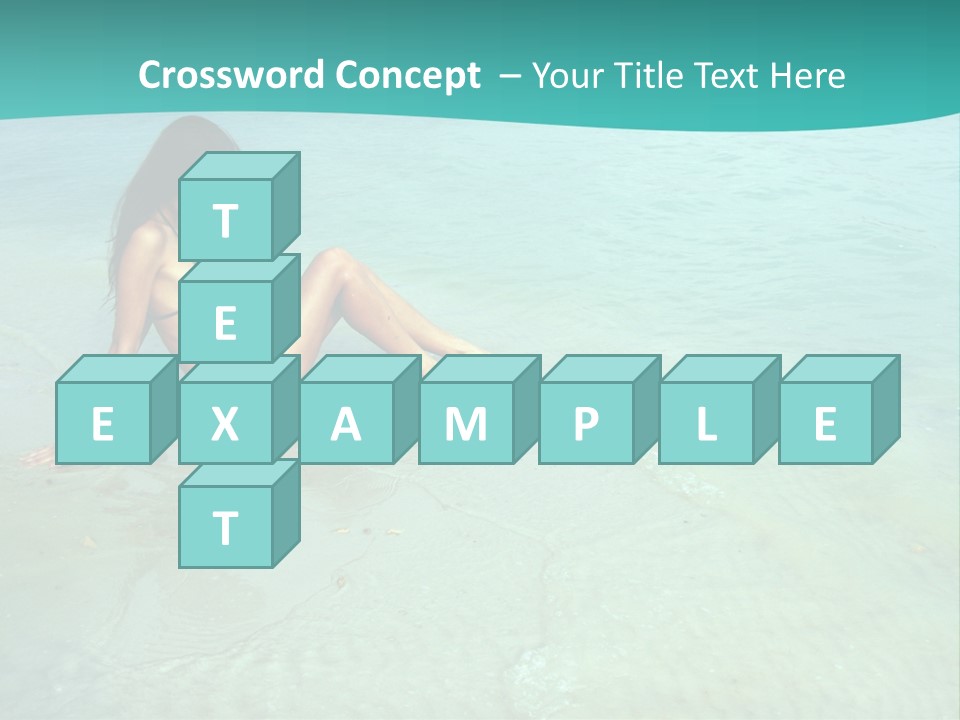 Girl At Water PowerPoint Template