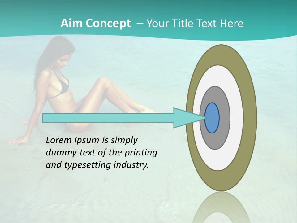 Girl At Water PowerPoint Template