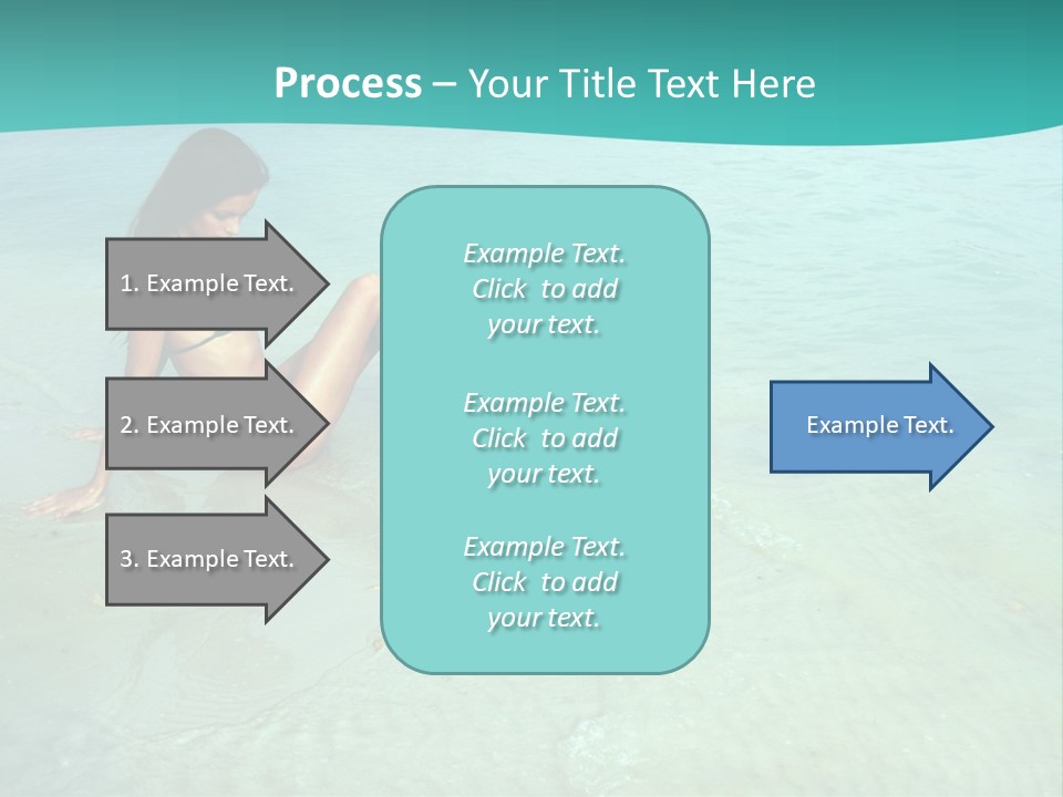 Girl At Water PowerPoint Template