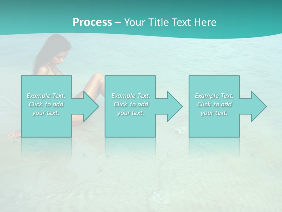 Girl At Water PowerPoint Template